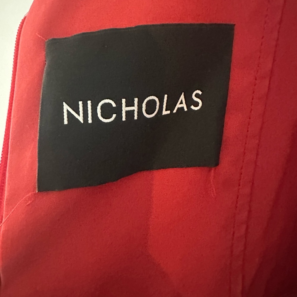 Nicholas Red Ruffled Backless Sheath Midi Dress - image 3